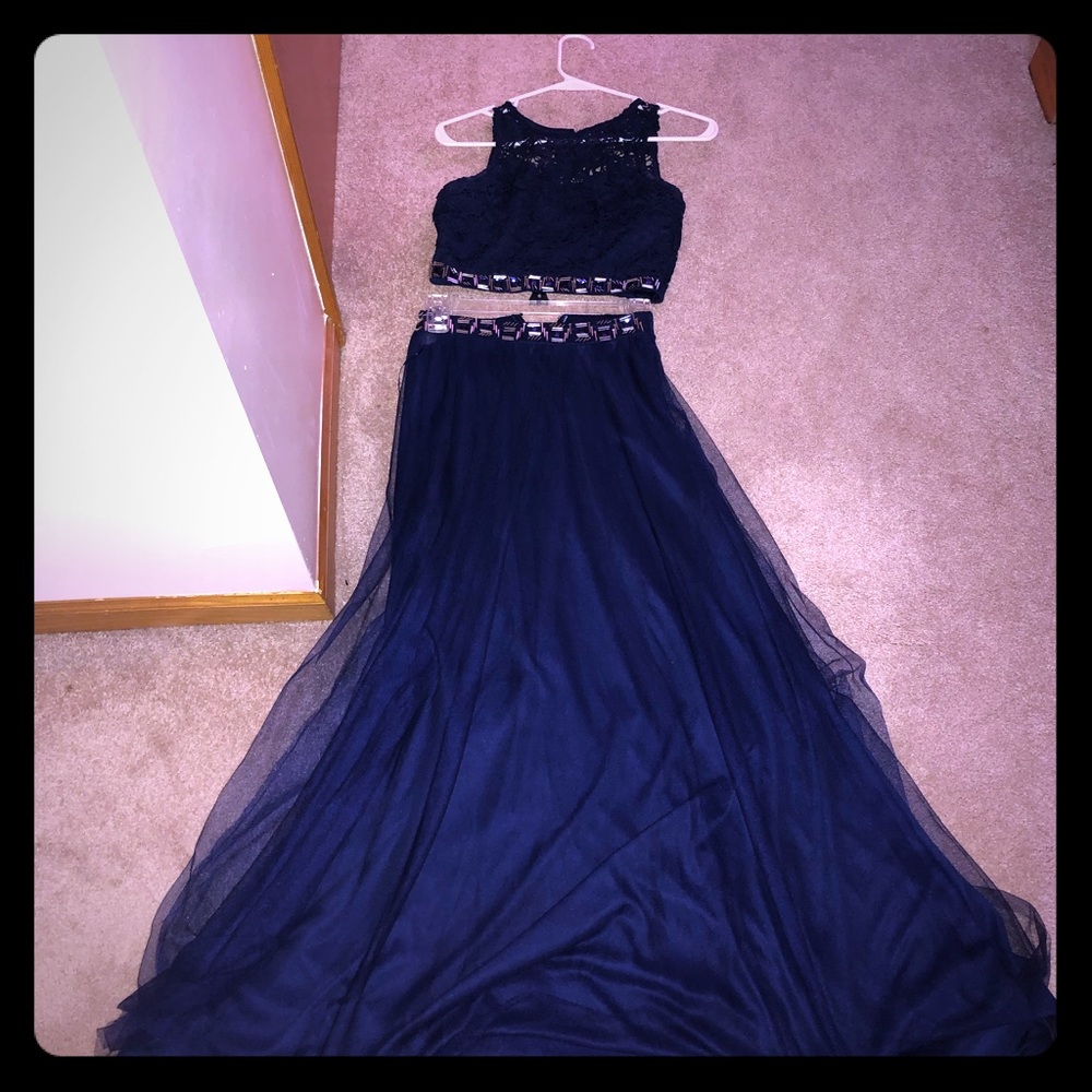 Navy blue prom dress